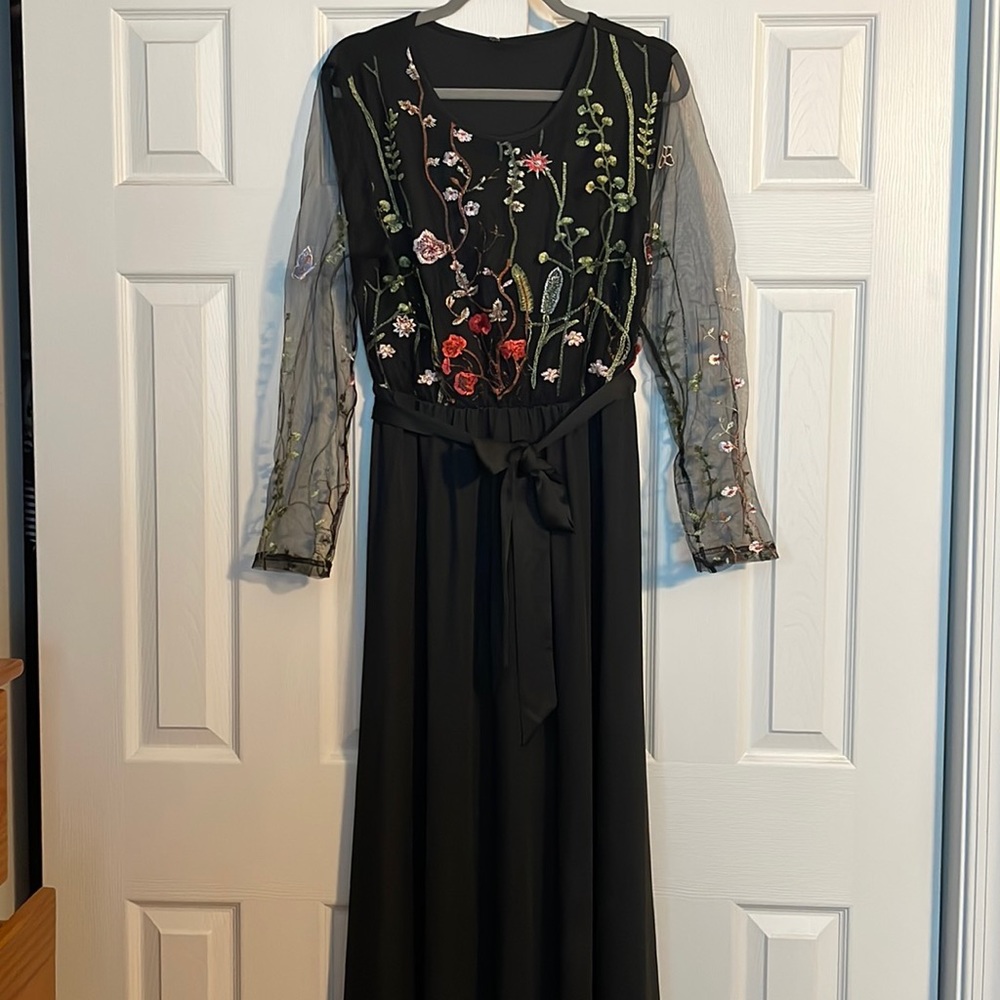 Embroidered Maternity Wedding Guest dress